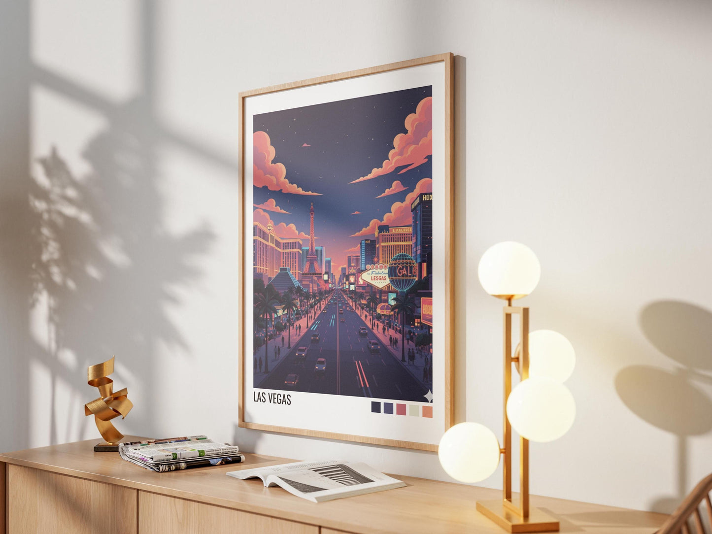 Las Vegas USA Travel Poster | Vintage Travel Poster | Country Travel Art | World Map Poster | Adventure Wall Art | Travel Gift