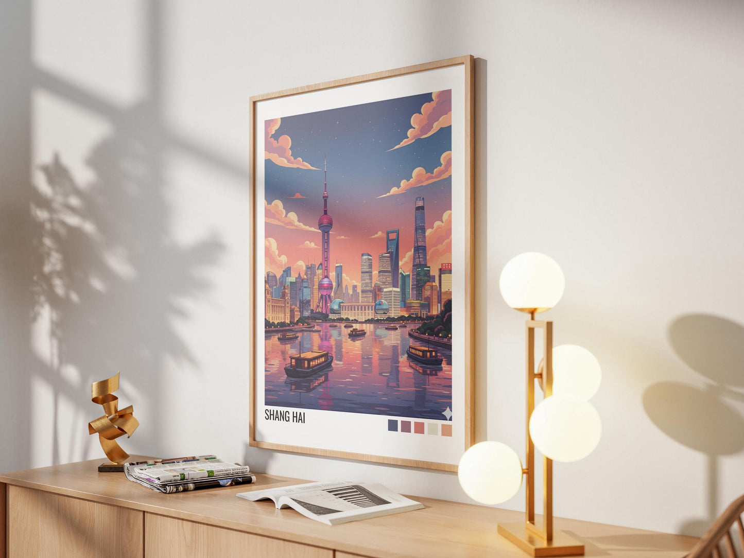 Shang Hai China Travel Poster | Vintage Travel Poster | Country Travel Art | World Map Poster | Adventure Wall Art | Travel Gift