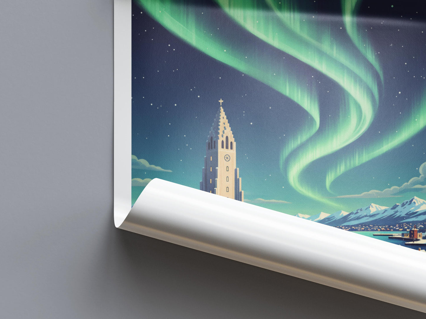 Reykjavik Iceland Travel Poster | Vintage Travel Poster | Country Travel Art | World Map Poster | Adventure Wall Art | Travel Gift