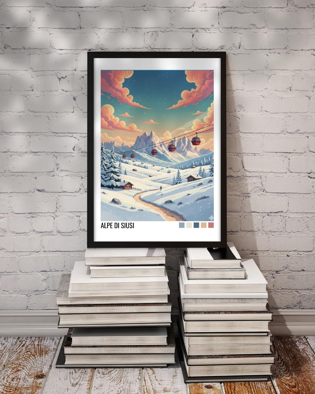 Alpe Di Siusi Italy Travel Poster | Vintage Travel Poster | Country Travel Art | World Map Poster | Adventure Wall Art | Travel Gift