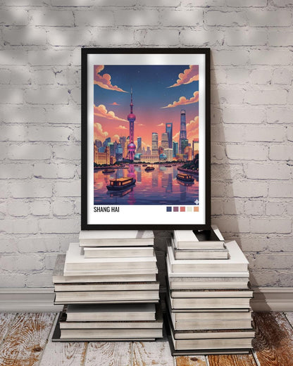 Shang Hai China Travel Poster | Vintage Travel Poster | Country Travel Art | World Map Poster | Adventure Wall Art | Travel Gift