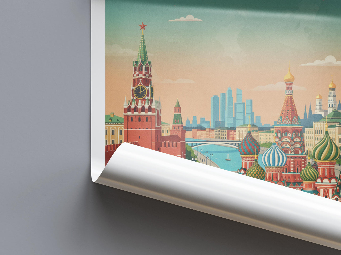Moscow Travel Poster | Vintage Travel Poster | Country Travel Art | World Map Poster | Adventure Wall Art | Travel Gift