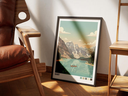 Banff Canada Travel Poster | Vintage Travel Poster | Country Travel Art | World Map Poster | Adventure Wall Art | Travel Gift
