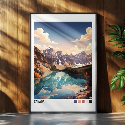 Canada Travel Poster | Vintage Travel Poster | Country Travel Art | World Map Poster | Adventure Wall Art | Travel Gift