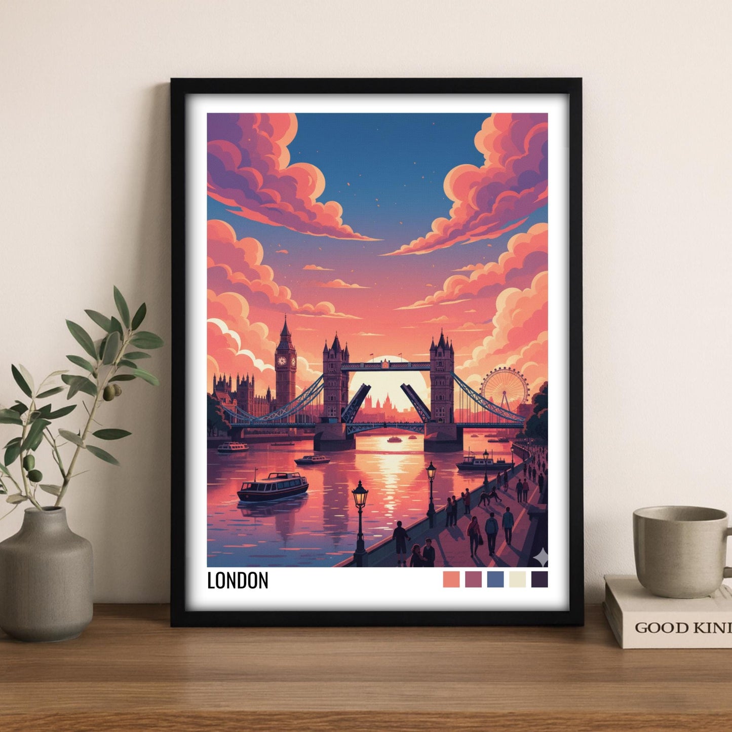 London England Travel Poster | Vintage Travel Poster | Country Travel Art | World Map Poster | Adventure Wall Art | Travel Gift