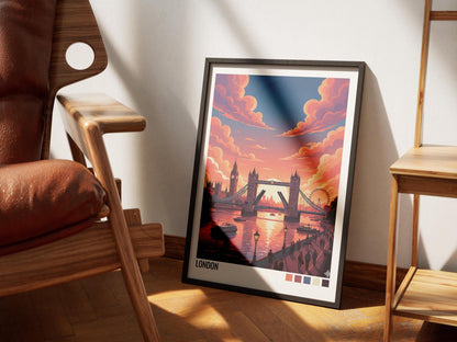 London England Travel Poster | Vintage Travel Poster | Country Travel Art | World Map Poster | Adventure Wall Art | Travel Gift