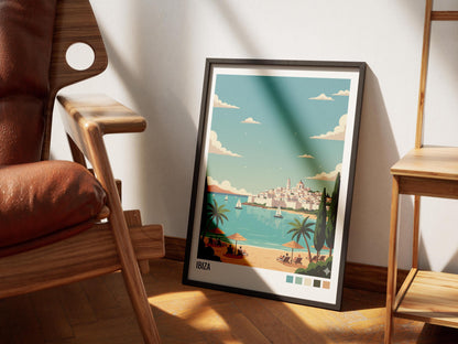 Ibiza Travel Poster | Vintage Travel Poster | Country Travel Art | World Map Poster | Adventure Wall Art | Travel Gift