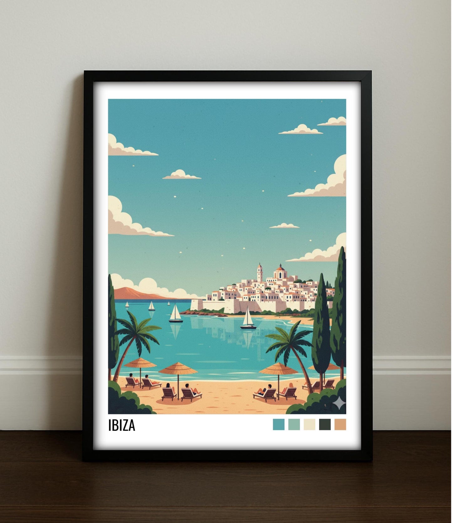 Ibiza Travel Poster | Vintage Travel Poster | Country Travel Art | World Map Poster | Adventure Wall Art | Travel Gift