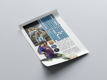 Lionel Messi World Champion Football Poster
