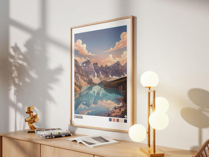 Canada Travel Poster | Vintage Travel Poster | Country Travel Art | World Map Poster | Adventure Wall Art | Travel Gift