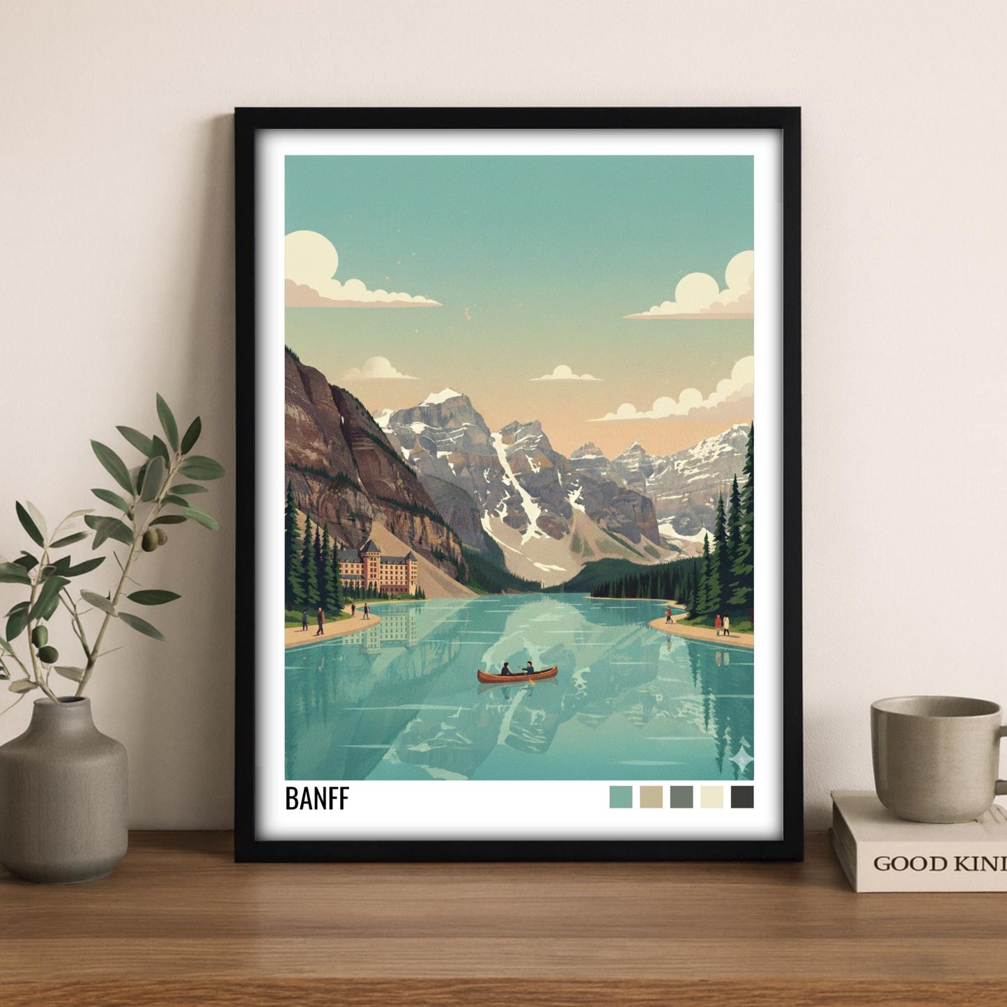 Banff Canada Travel Poster | Vintage Travel Poster | Country Travel Art | World Map Poster | Adventure Wall Art | Travel Gift