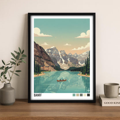 Banff Canada Travel Poster | Vintage Travel Poster | Country Travel Art | World Map Poster | Adventure Wall Art | Travel Gift