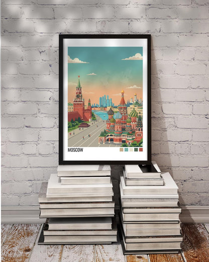 Moscow Travel Poster | Vintage Travel Poster | Country Travel Art | World Map Poster | Adventure Wall Art | Travel Gift