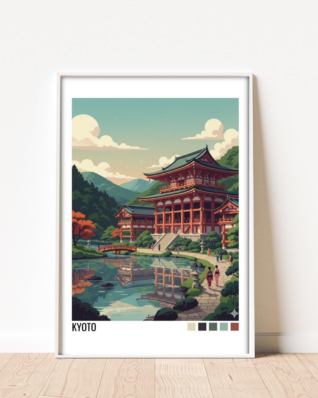 Kyoto Japan Travel Poster | Vintage Travel Poster | Country Travel Art | World Map Poster | Adventure Wall Art | Travel Gift