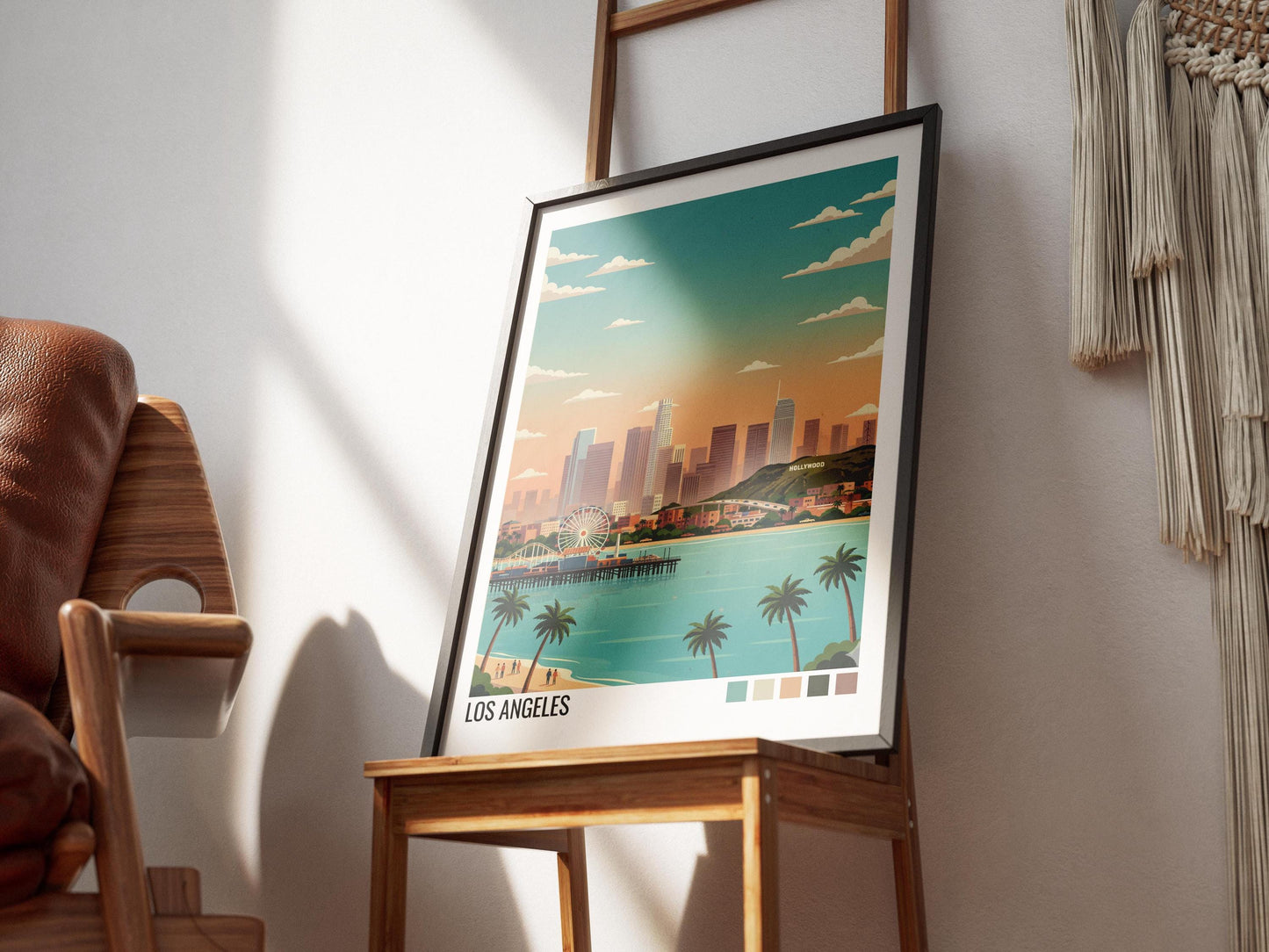 Los Angeles Travel Poster | Vintage Travel Poster | Country Travel Art | World Map Poster | Adventure Wall Art | Travel Gift