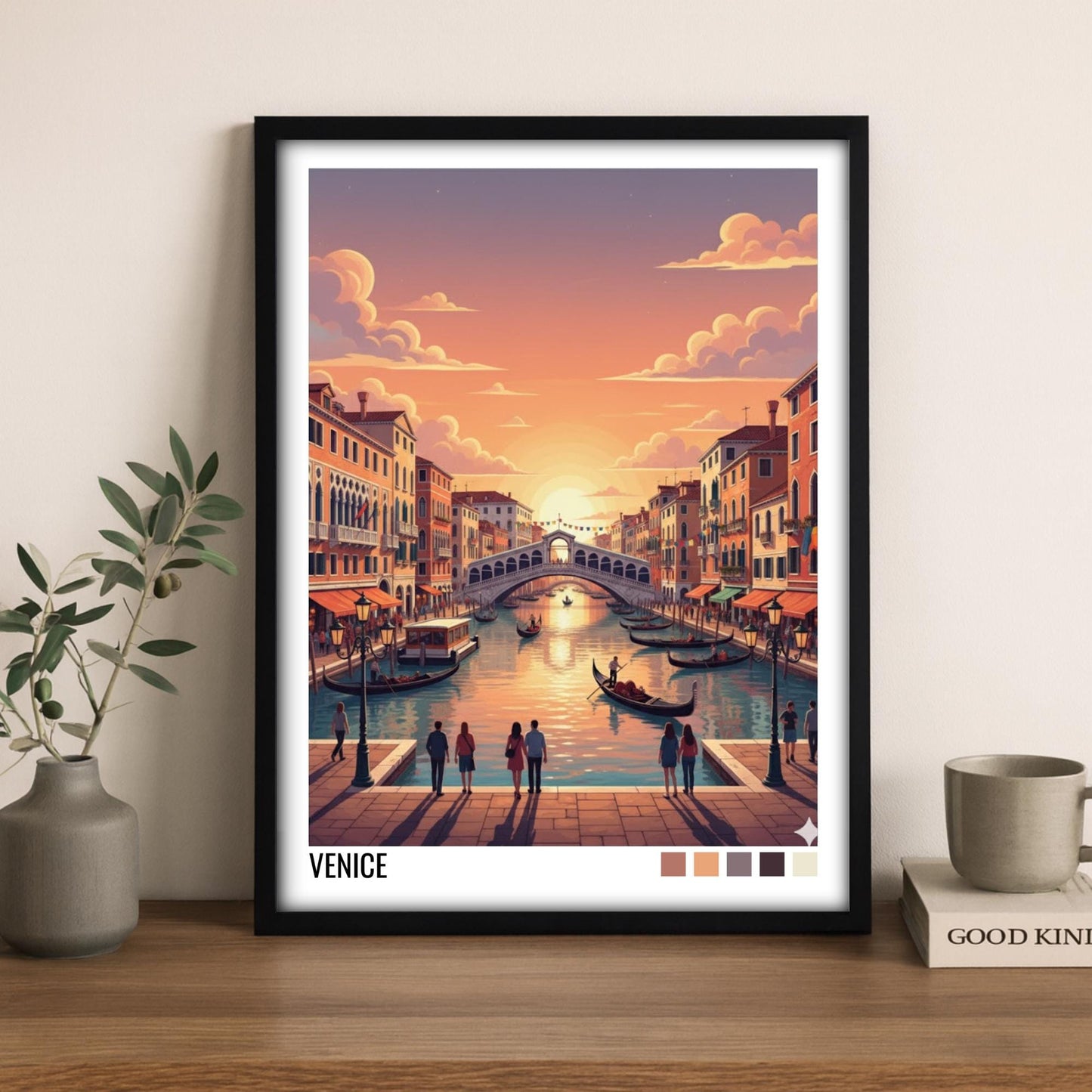 Venice Italy Travel Poster | Vintage Travel Poster | Country Travel Art | World Map Poster | Adventure Wall Art | Travel Gift