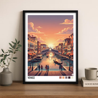 Venice Italy Travel Poster | Vintage Travel Poster | Country Travel Art | World Map Poster | Adventure Wall Art | Travel Gift