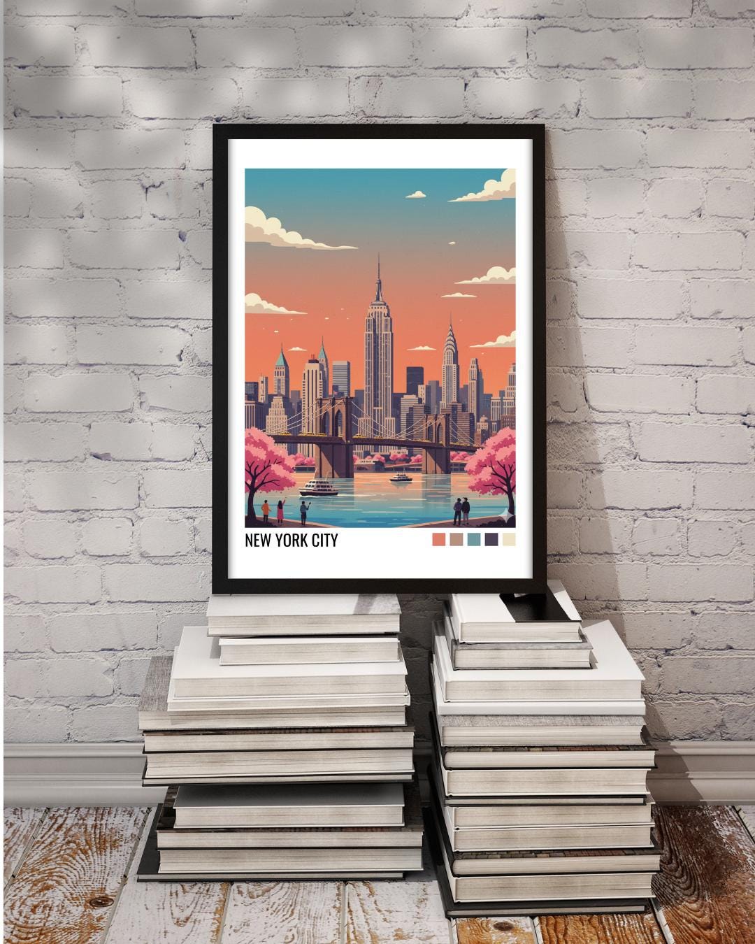 New York City Travel Poster | Vintage Travel Poster | Country Travel Art | World Map Poster | Adventure Wall Art | Travel Gift
