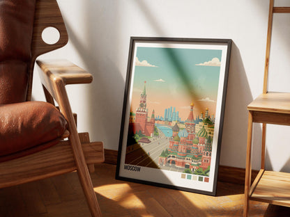 Moscow Travel Poster | Vintage Travel Poster | Country Travel Art | World Map Poster | Adventure Wall Art | Travel Gift
