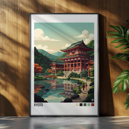 Kyoto Japan Travel Poster | Vintage Travel Poster | Country Travel Art | World Map Poster | Adventure Wall Art | Travel Gift