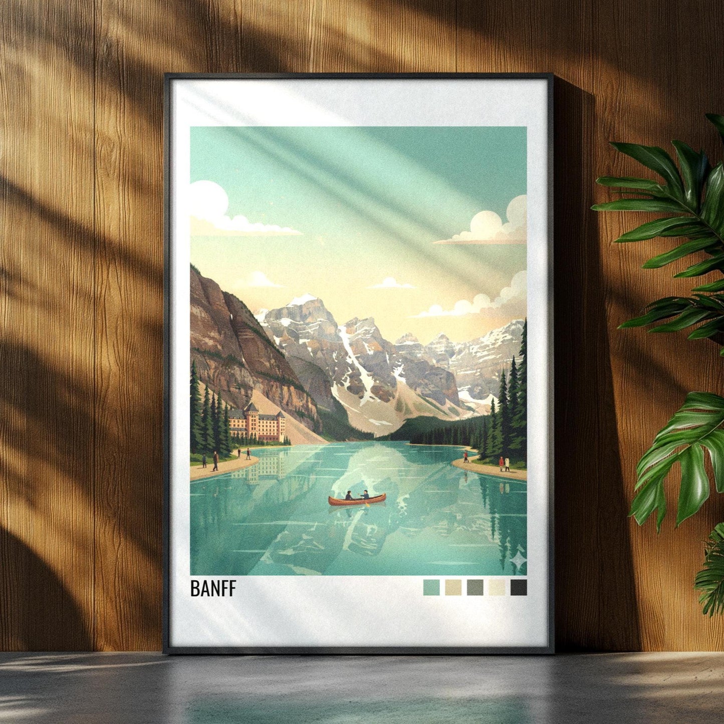 Banff Canada Travel Poster | Vintage Travel Poster | Country Travel Art | World Map Poster | Adventure Wall Art | Travel Gift