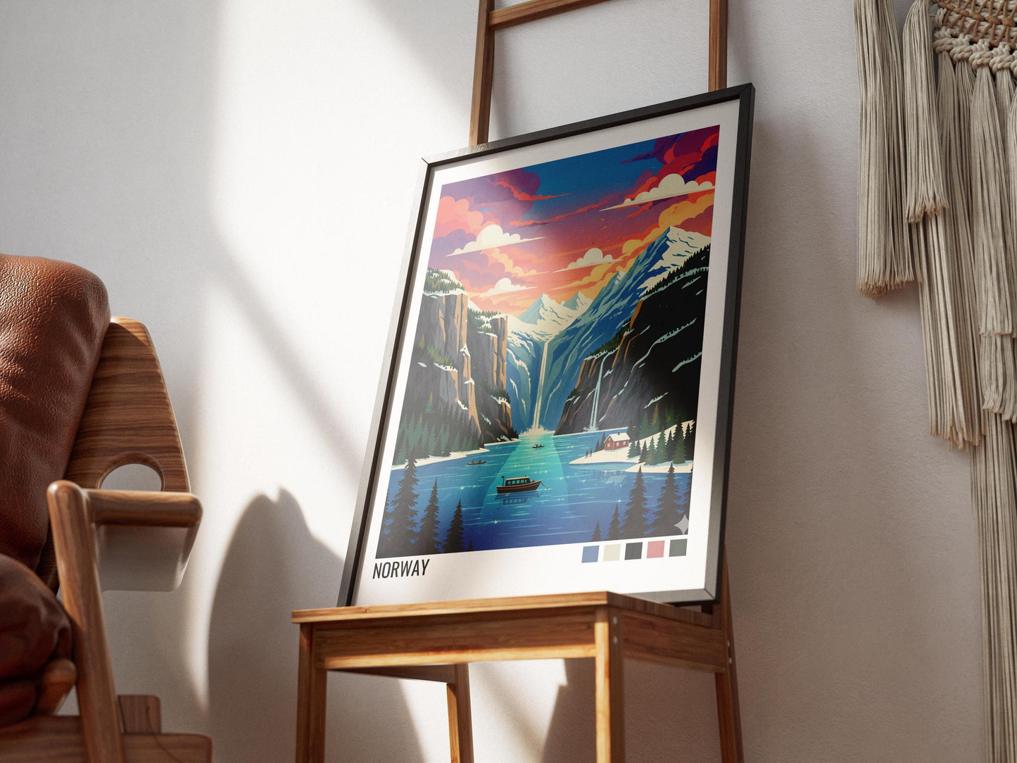 Norway Travel Poster | Vintage Travel Poster | Country Travel Art | World Map Poster | Adventure Wall Art | Travel Gift