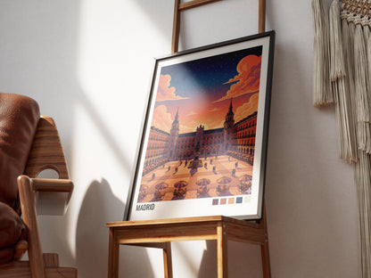 Madrid Spain Travel Poster | Vintage Travel Poster | Country Travel Art | World Map Poster | Adventure Wall Art | Travel Gift