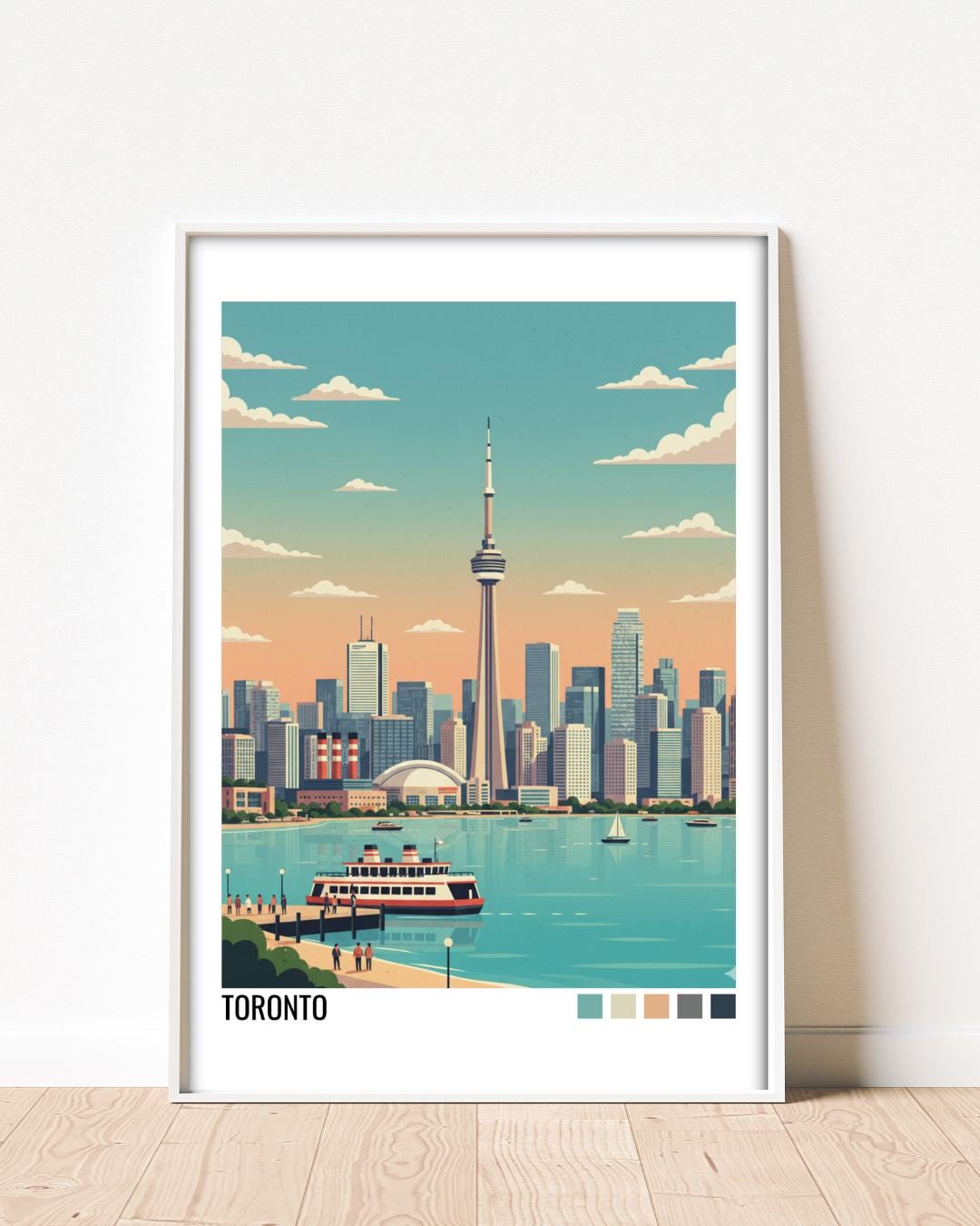 Toronto Travel Poster | Vintage Travel Poster | Country Travel Art | World Map Poster | Adventure Wall Art | Travel Gift