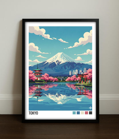 Tokyo Travel Poster | Vintage Travel Poster | Country Travel Art | World Map Poster | Adventure Wall Art | Travel Gift