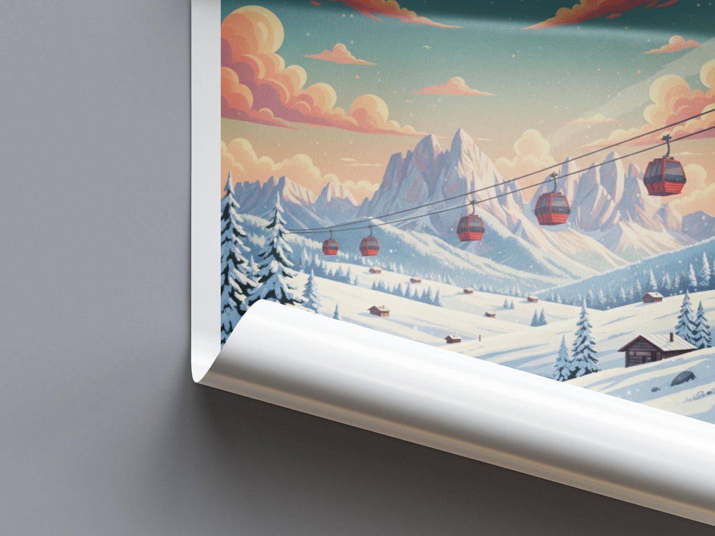 Alpe Di Siusi Italy Travel Poster | Vintage Travel Poster | Country Travel Art | World Map Poster | Adventure Wall Art | Travel Gift