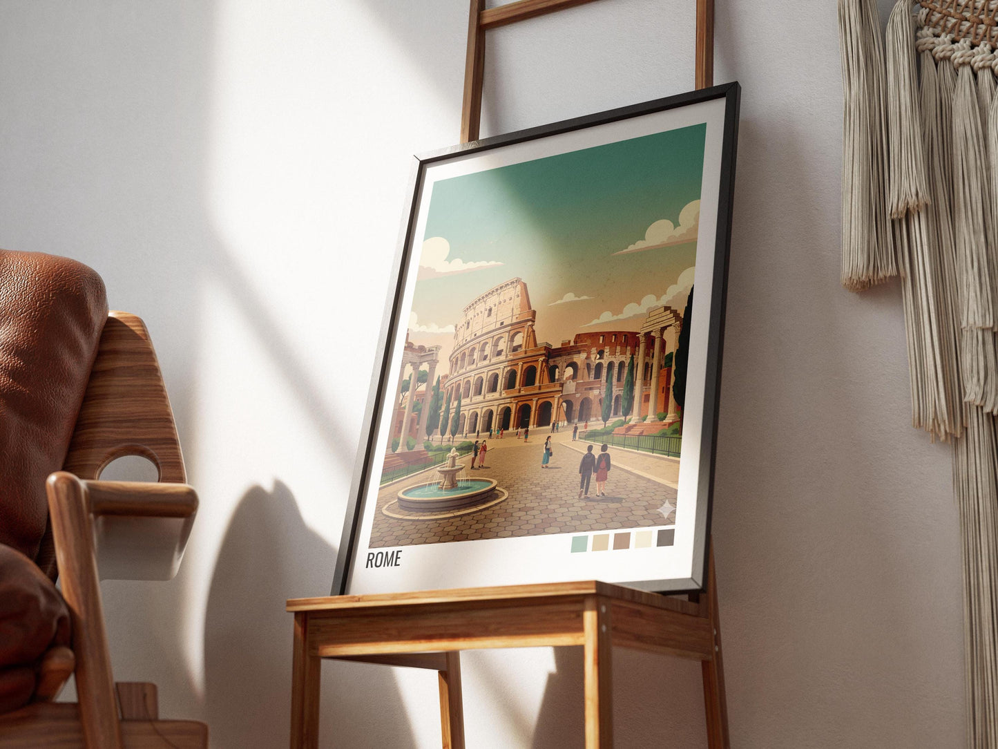 Rome Italy Travel Poster | Vintage Travel Poster | Country Travel Art | World Map Poster | Adventure Wall Art | Travel Gift