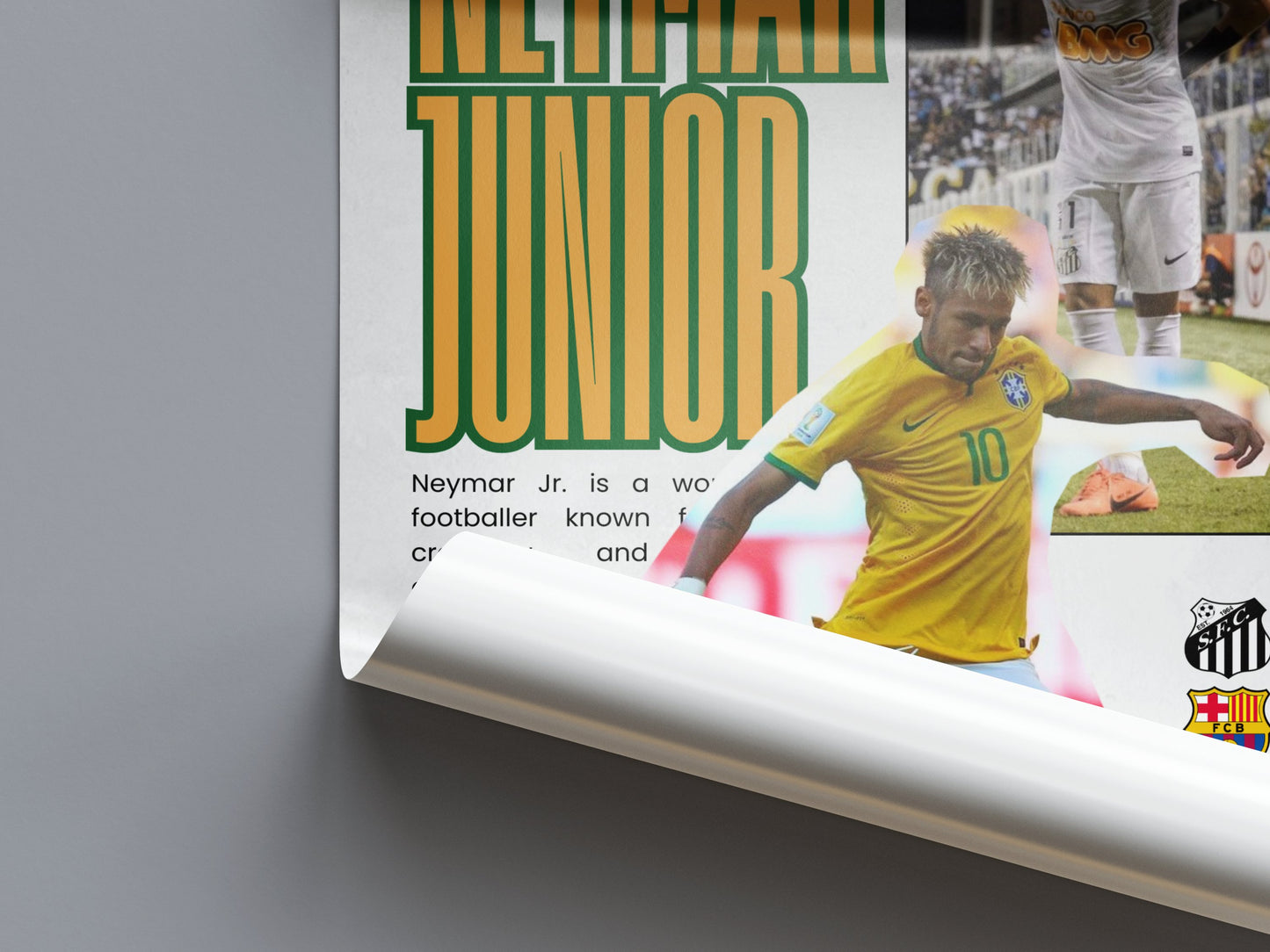 Neymar Jr “The Prince” Football Poster