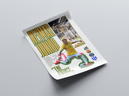 Neymar Jr “The Prince” Football Poster