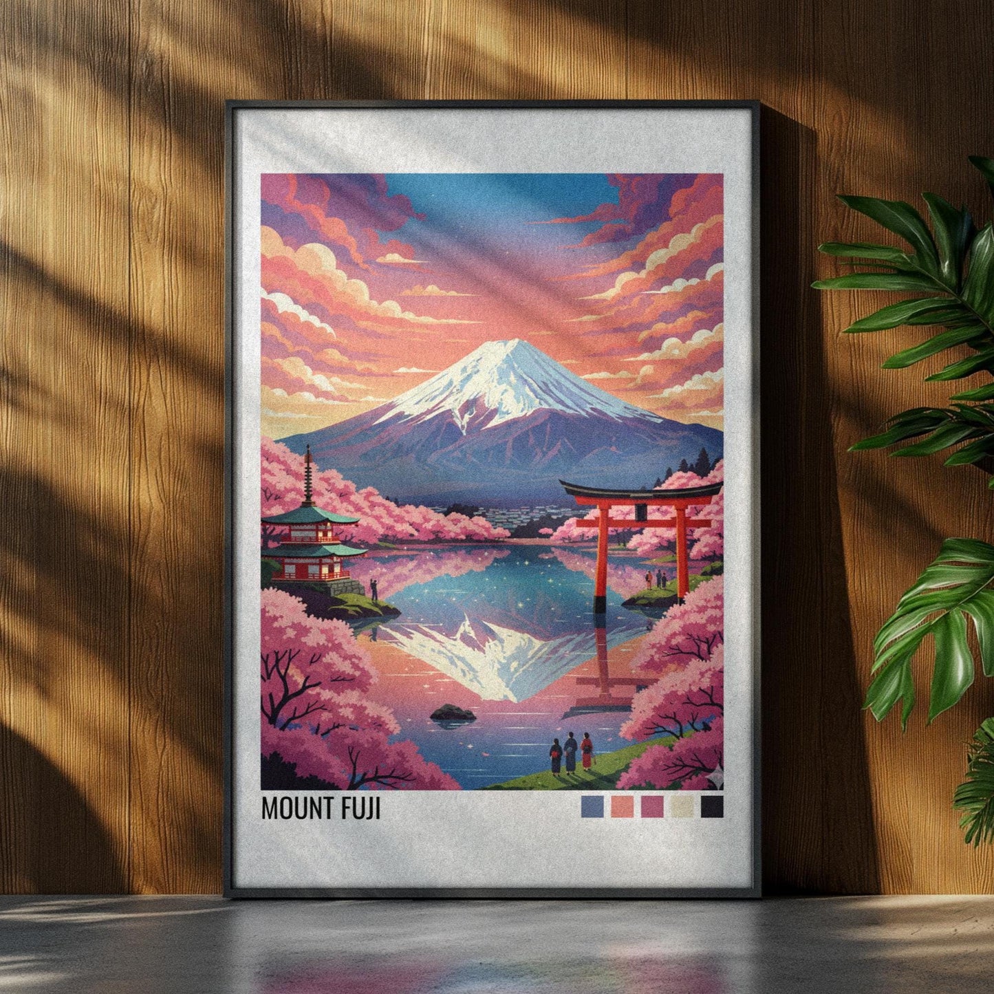Mount Fuji Japan Travel Poster | Vintage Travel Poster | Country Travel Art | World Map Poster | Adventure Wall Art | Travel Gift