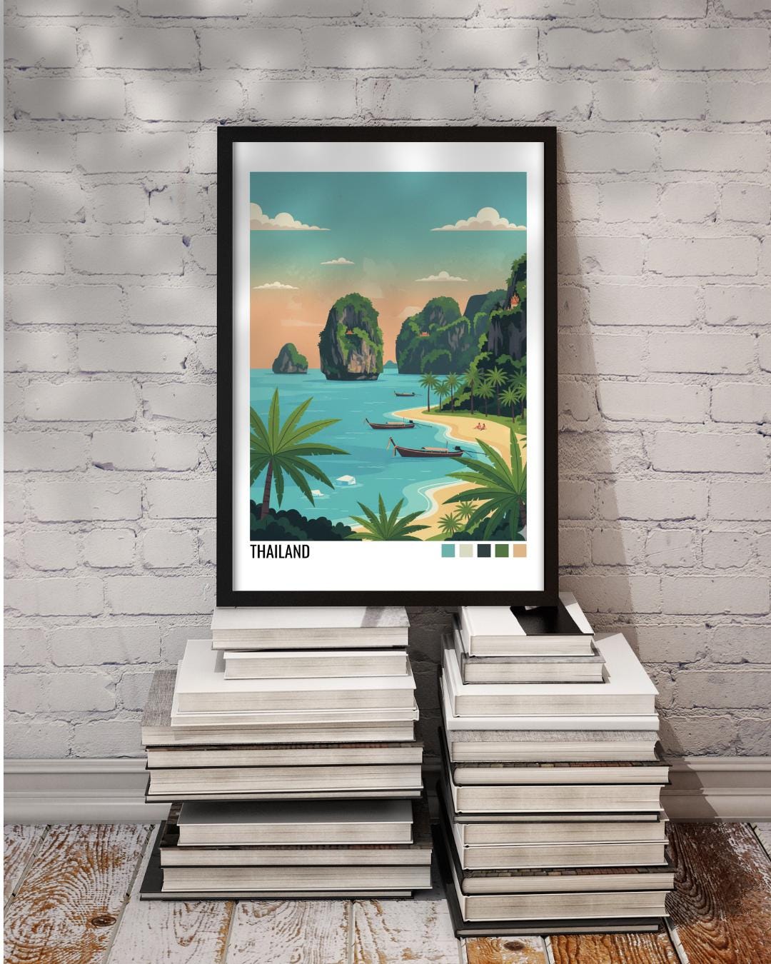 Thailand Travel Poster | Vintage Travel Poster | Country Travel Art | World Map Poster | Adventure Wall Art | Travel Gift