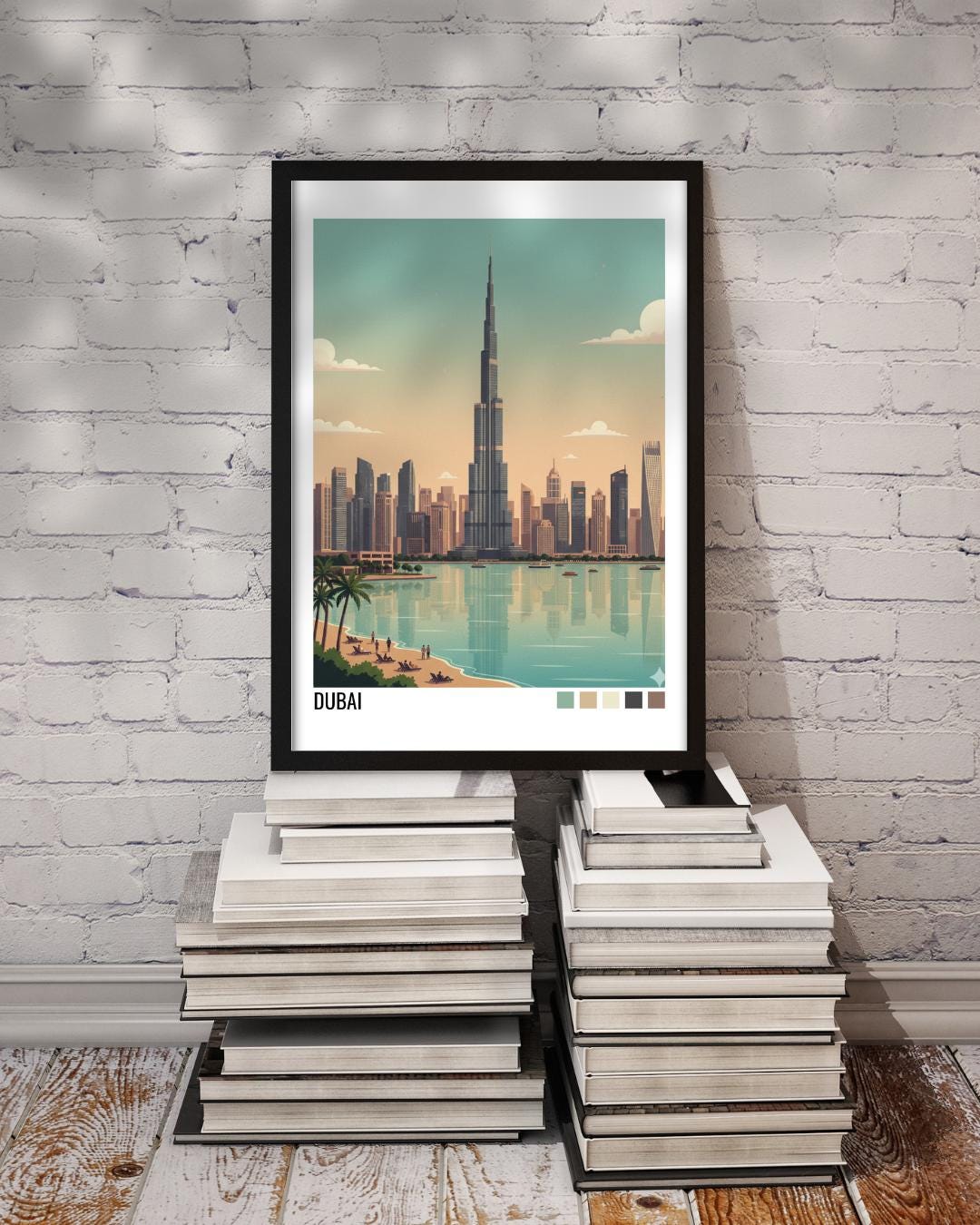 Dubai UAE Travel Poster | Vintage Travel Poster | Country Travel Art | World Map Poster | Adventure Wall Art | Travel Gift