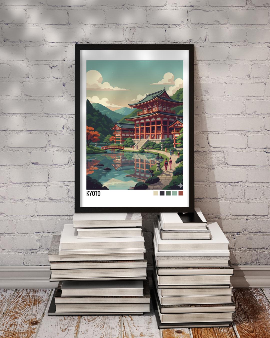 Kyoto Japan Travel Poster | Vintage Travel Poster | Country Travel Art | World Map Poster | Adventure Wall Art | Travel Gift