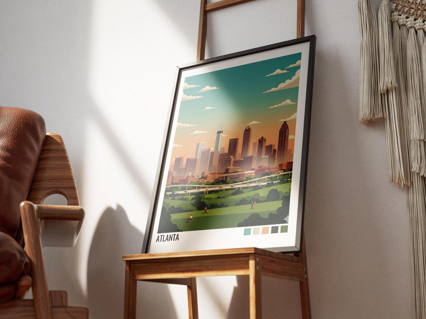 Atlanta Travel Poster | Vintage Travel Poster | Country Travel Art | World Map Poster | Adventure Wall Art | Travel Gift