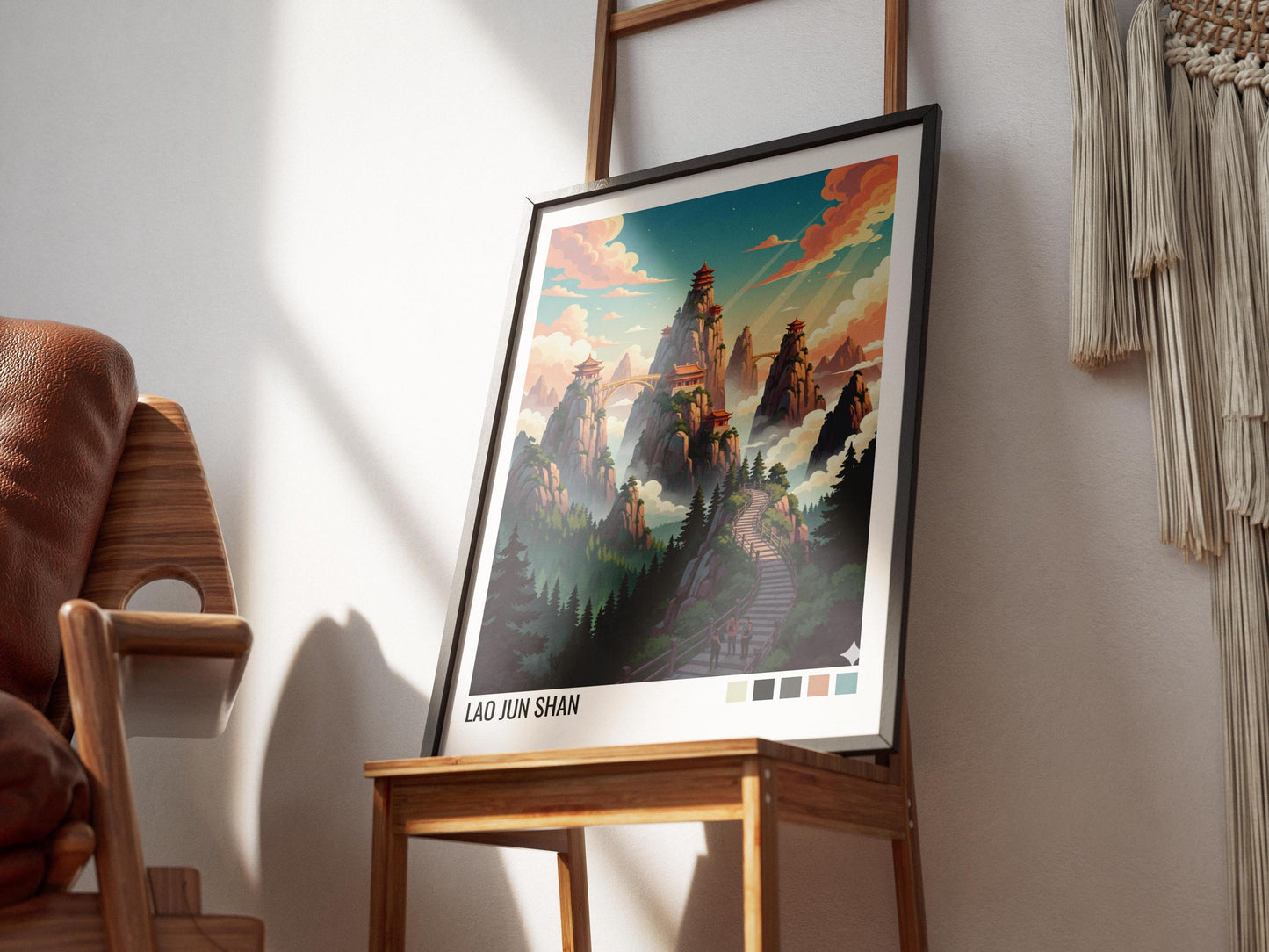 Lao Jun Shai China Travel Poster | Vintage Travel Poster | Country Travel Art | World Map Poster | Adventure Wall Art | Travel Gift