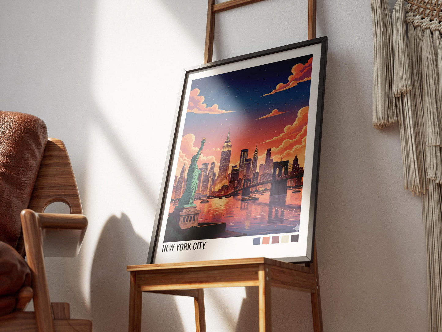 New York CIty USA Travel Poster | Vintage Travel Poster | Country Travel Art | World Map Poster | Adventure Wall Art | Travel Gift