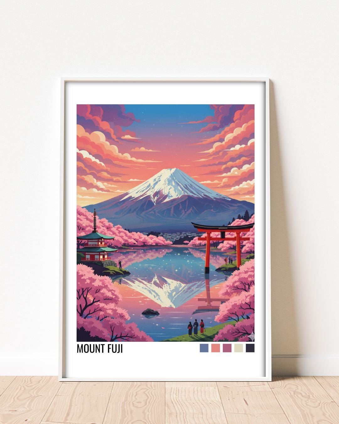 Mount Fuji Japan Travel Poster | Vintage Travel Poster | Country Travel Art | World Map Poster | Adventure Wall Art | Travel Gift