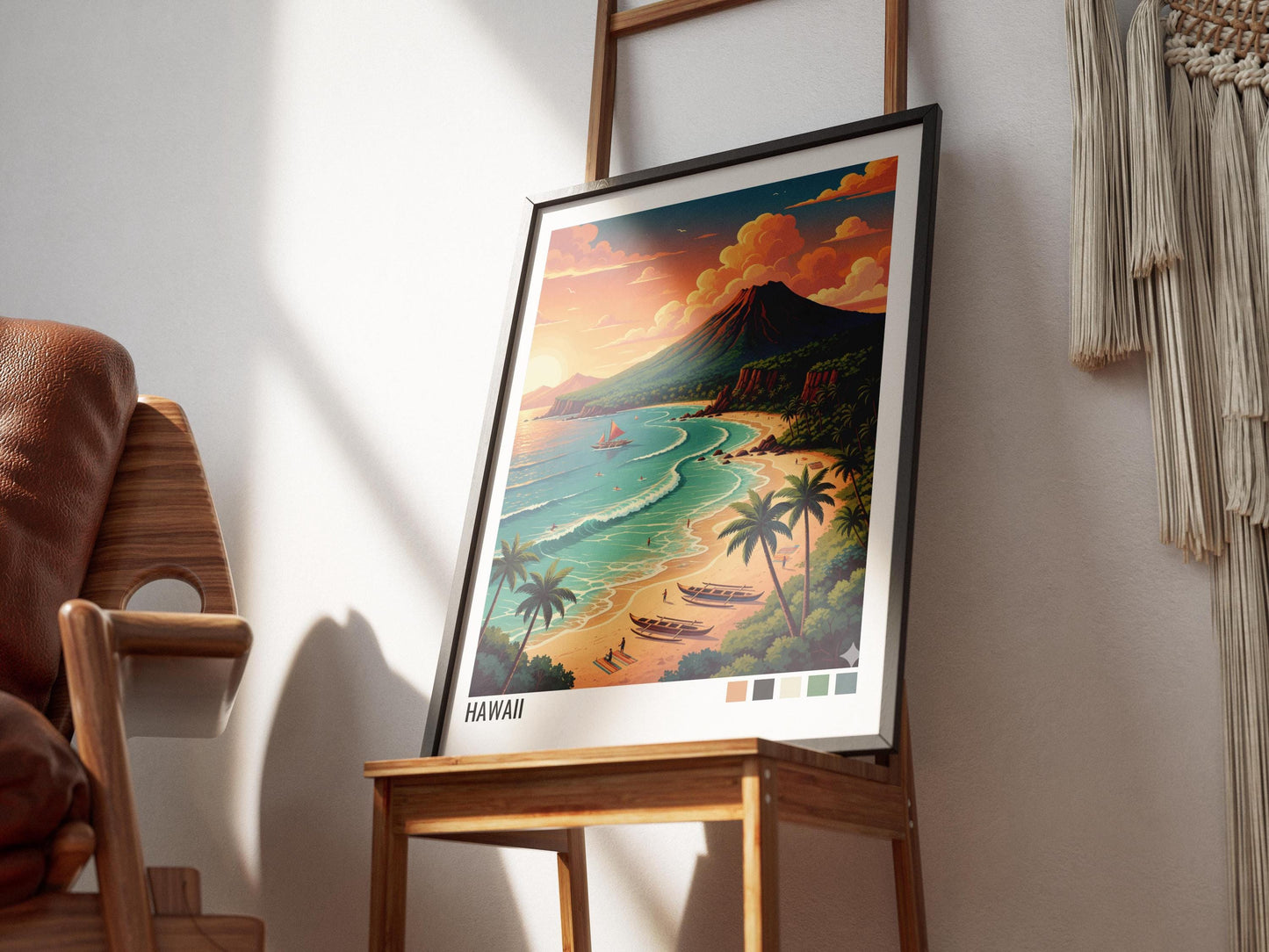 Hawaii Travel Poster | Vintage Travel Poster | Country Travel Art | World Map Poster | Adventure Wall Art | Travel Gift