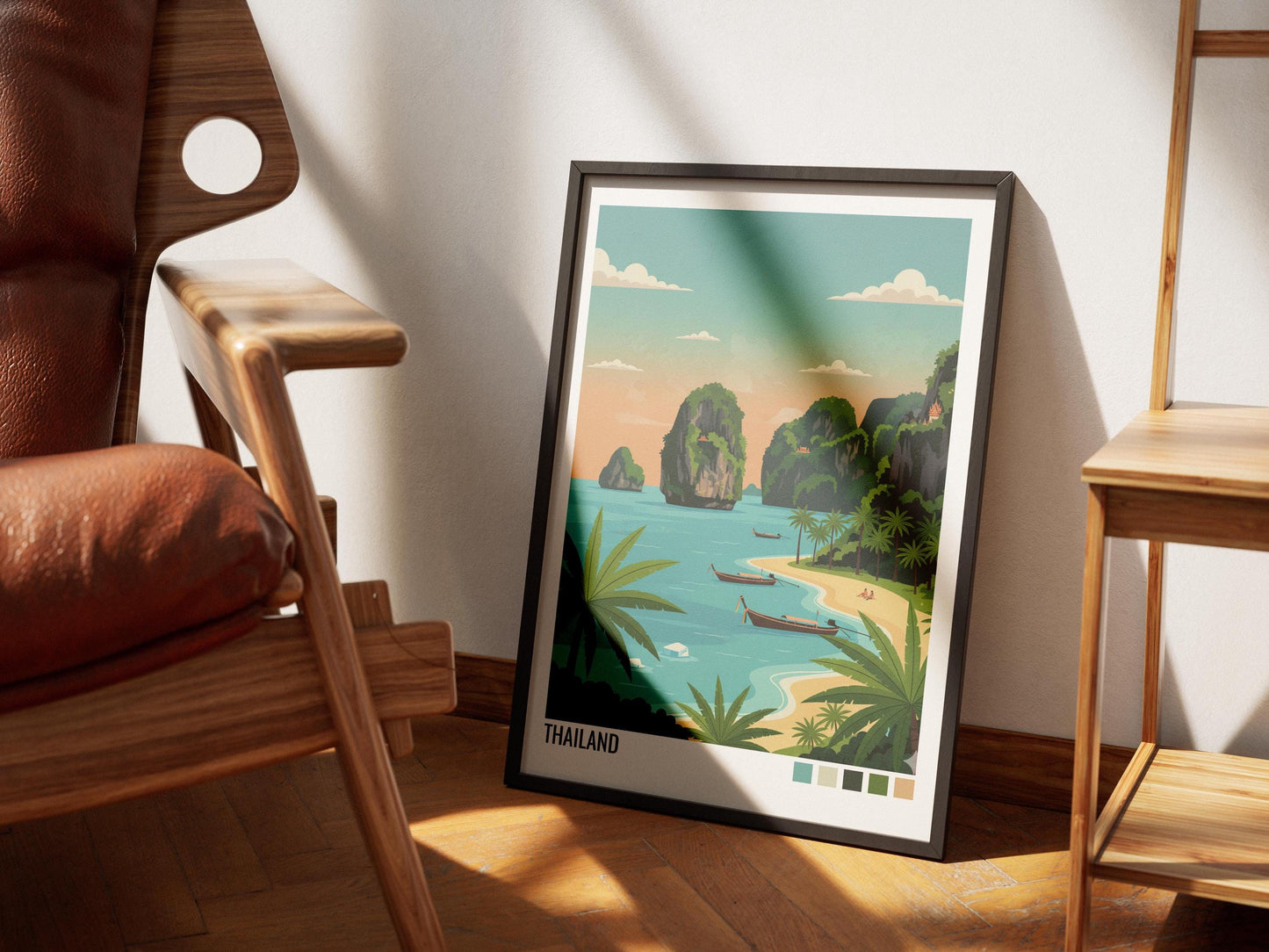 Thailand Travel Poster | Vintage Travel Poster | Country Travel Art | World Map Poster | Adventure Wall Art | Travel Gift