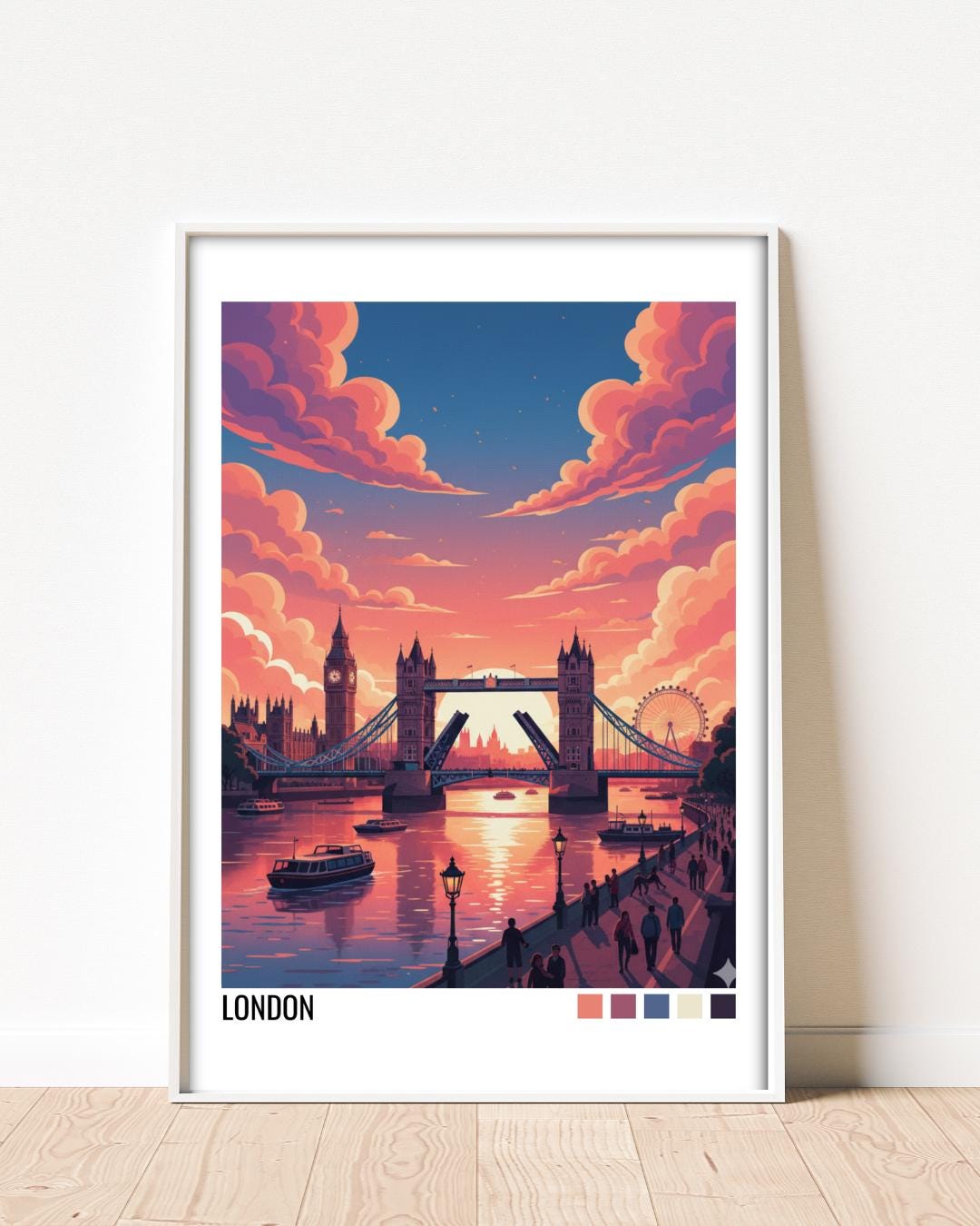 London England Travel Poster | Vintage Travel Poster | Country Travel Art | World Map Poster | Adventure Wall Art | Travel Gift