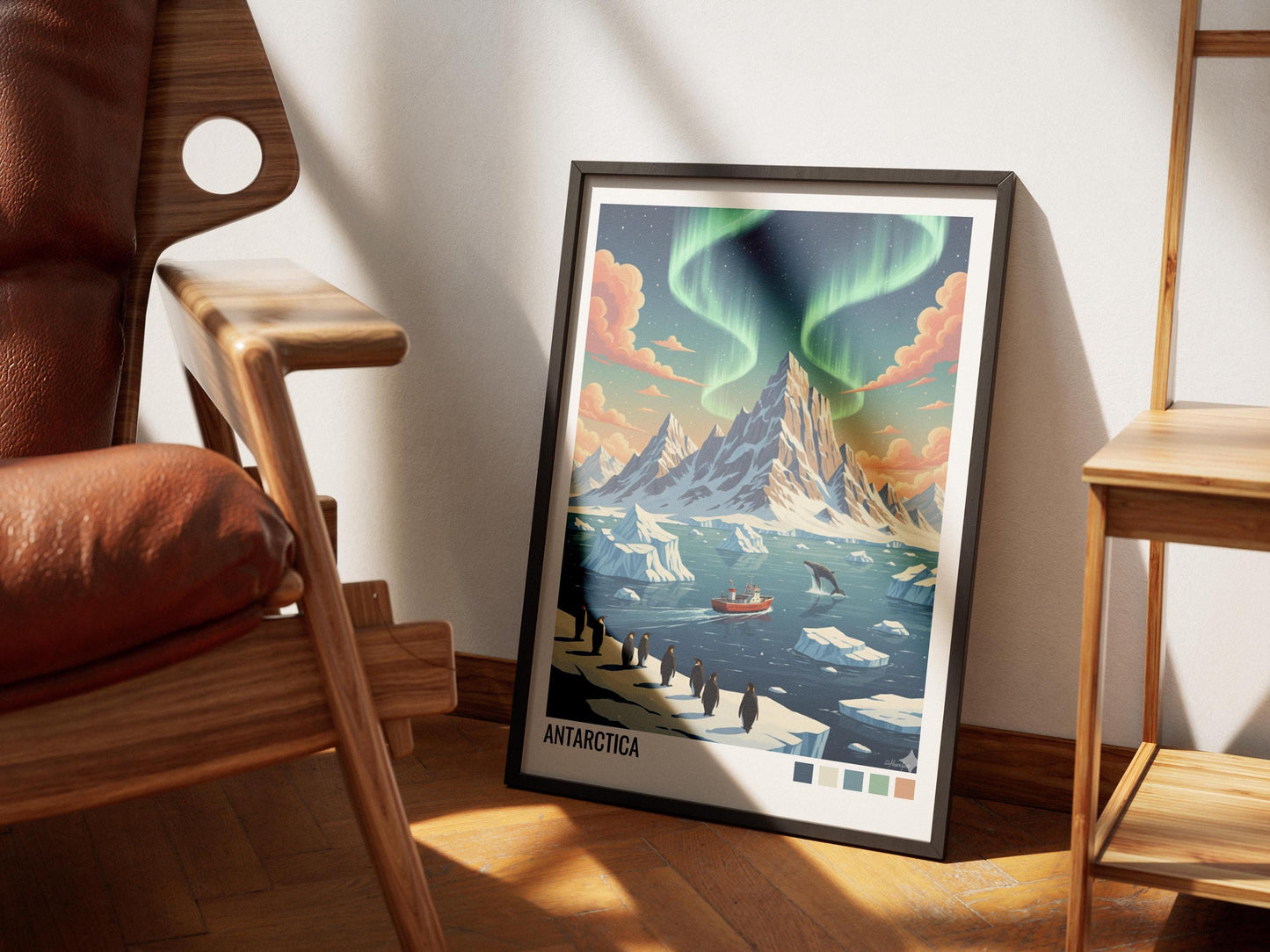 Antarctica Travel Poster | Vintage Travel Poster | Country Travel Art | World Map Poster | Adventure Wall Art | Travel Gift