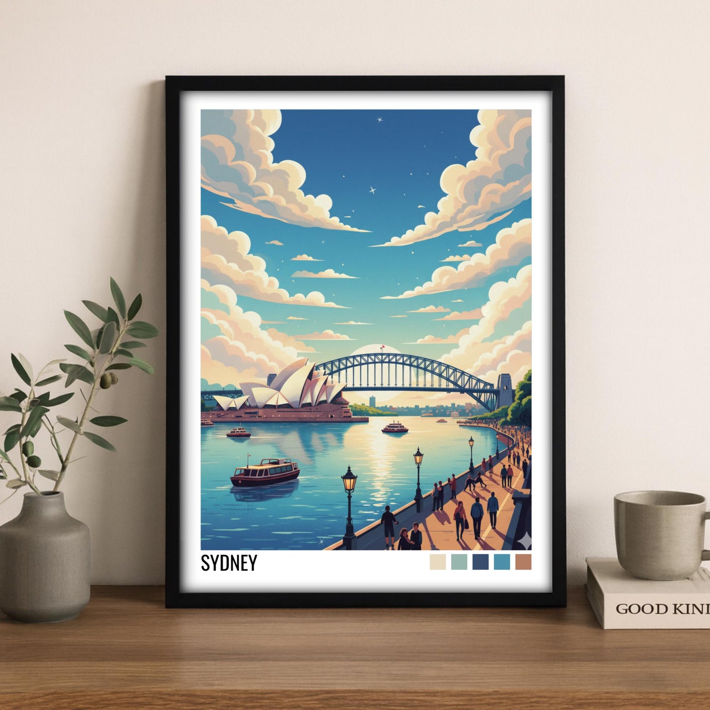 Sydney Australia Travel Poster | Vintage Travel Poster | Country Travel Art | World Map Poster | Adventure Wall Art | Travel Gift