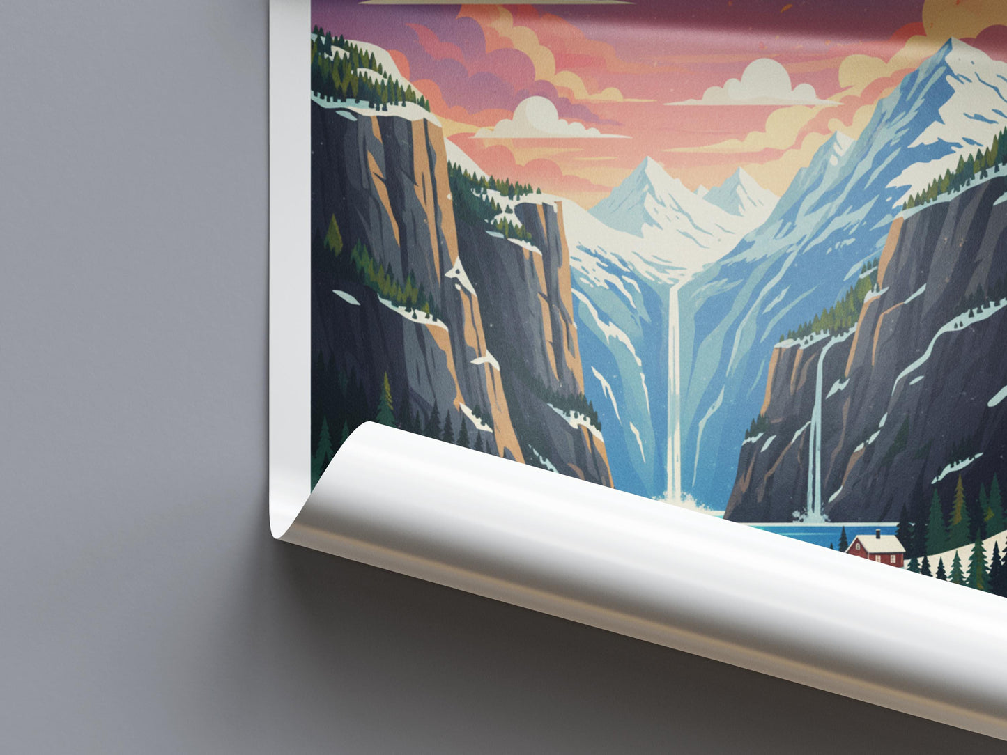 Norway Travel Poster | Vintage Travel Poster | Country Travel Art | World Map Poster | Adventure Wall Art | Travel Gift