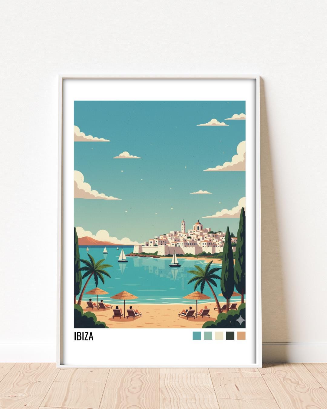 Ibiza Travel Poster | Vintage Travel Poster | Country Travel Art | World Map Poster | Adventure Wall Art | Travel Gift