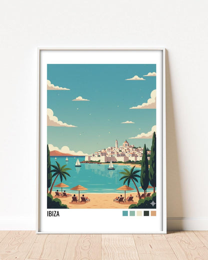 Ibiza Travel Poster | Vintage Travel Poster | Country Travel Art | World Map Poster | Adventure Wall Art | Travel Gift