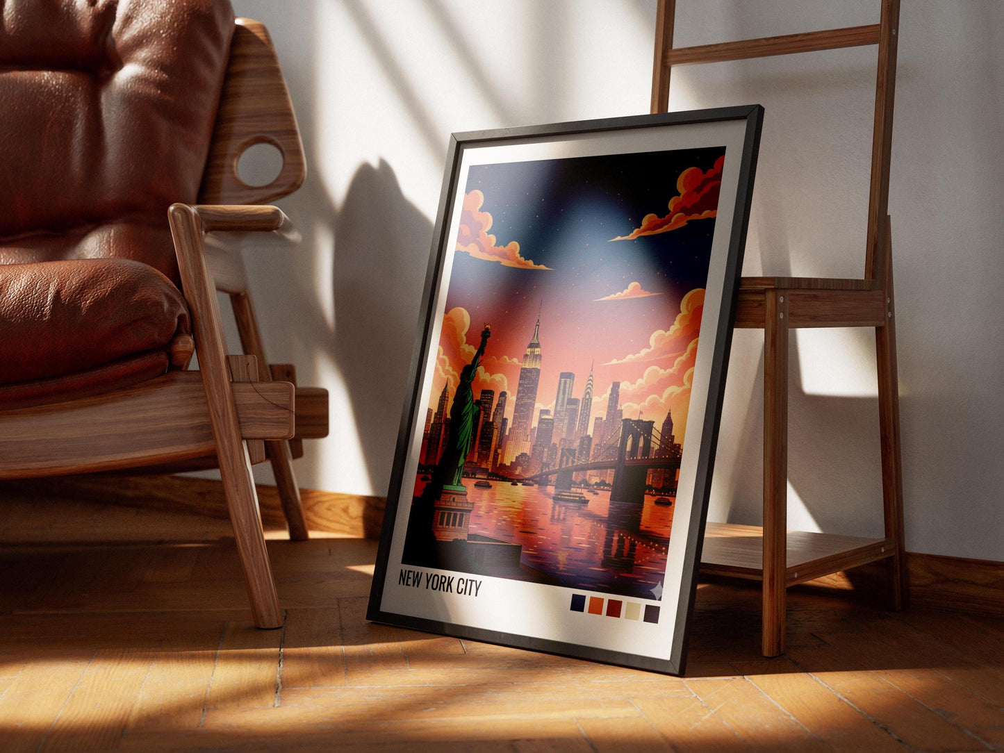 New York CIty USA Travel Poster | Vintage Travel Poster | Country Travel Art | World Map Poster | Adventure Wall Art | Travel Gift